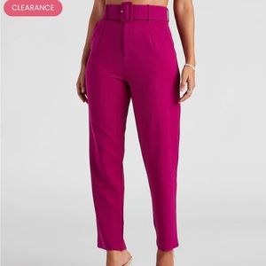 High waisted women’s belted trousers